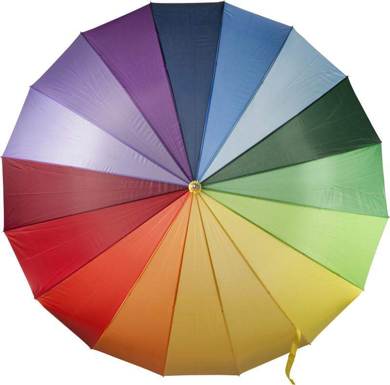 Rainbow Coloured Classic Walking Umbrella - Promotions Only Group Limited