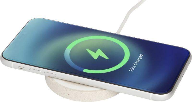 5W Wheat Straw Wireless Charging Pad Full Colour Print - Promotions Only Group Limited
