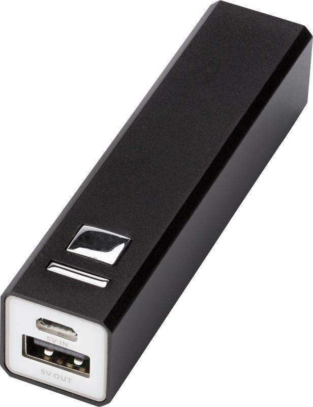 Aluminium power bank with 2600mAh Li-ion battery - Promotions Only Group Limited