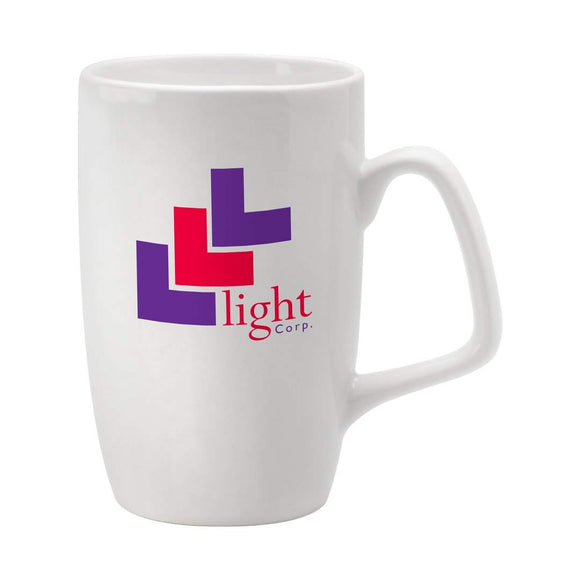 Corporate Earthenware Mug in White - Promotions Only Group Limited