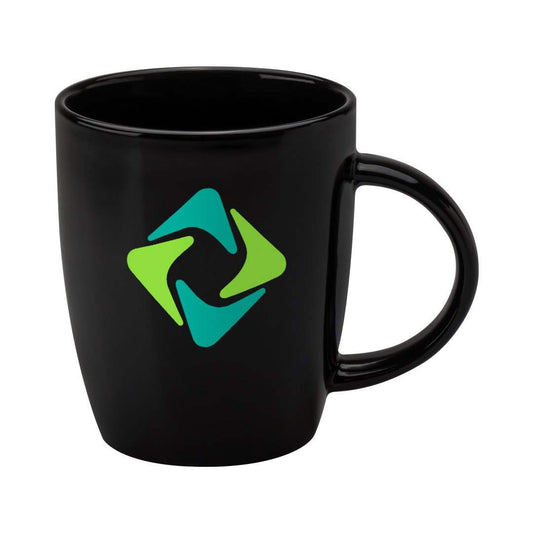 Darwin Earthenware Mug in Black - Promotions Only Group Limited