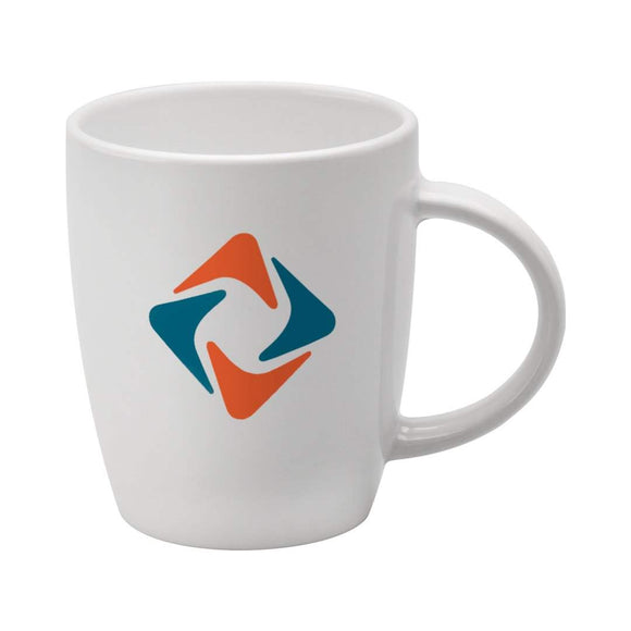 Darwin Earthenware Mug in White - Promotions Only Group Limited