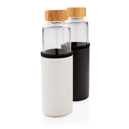Glass bottle with Textured PU Sleeve - Promotions Only Group Limited