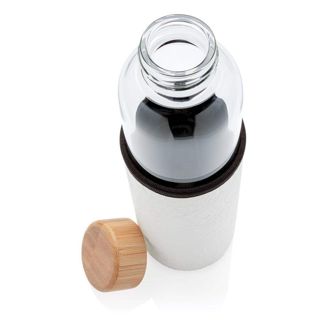 Glass bottle with Textured PU Sleeve - Promotions Only Group Limited